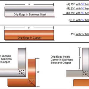 3" IPCO Stainless Steel Outside Corner Drip Edge